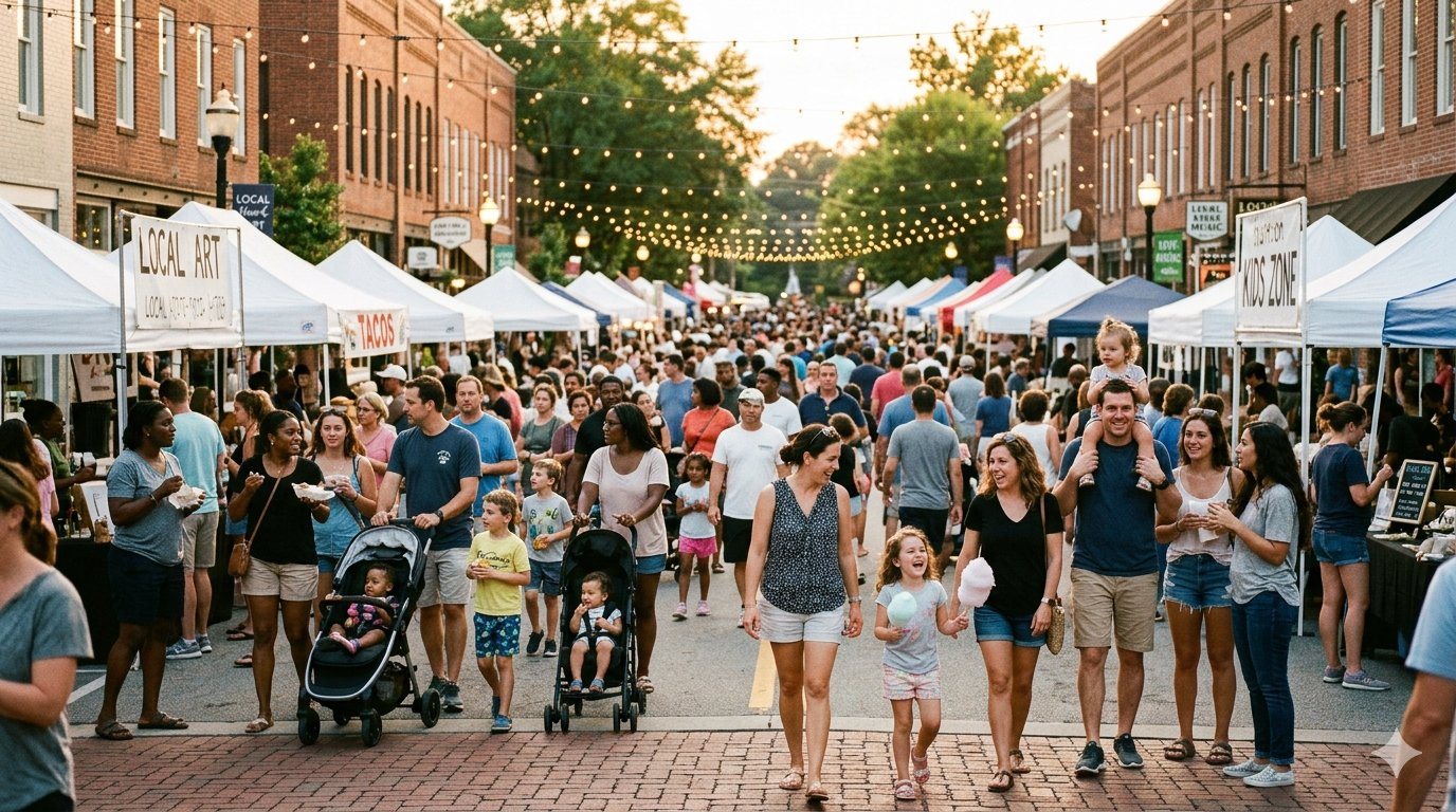 The Oak Street Summer Jam crowd