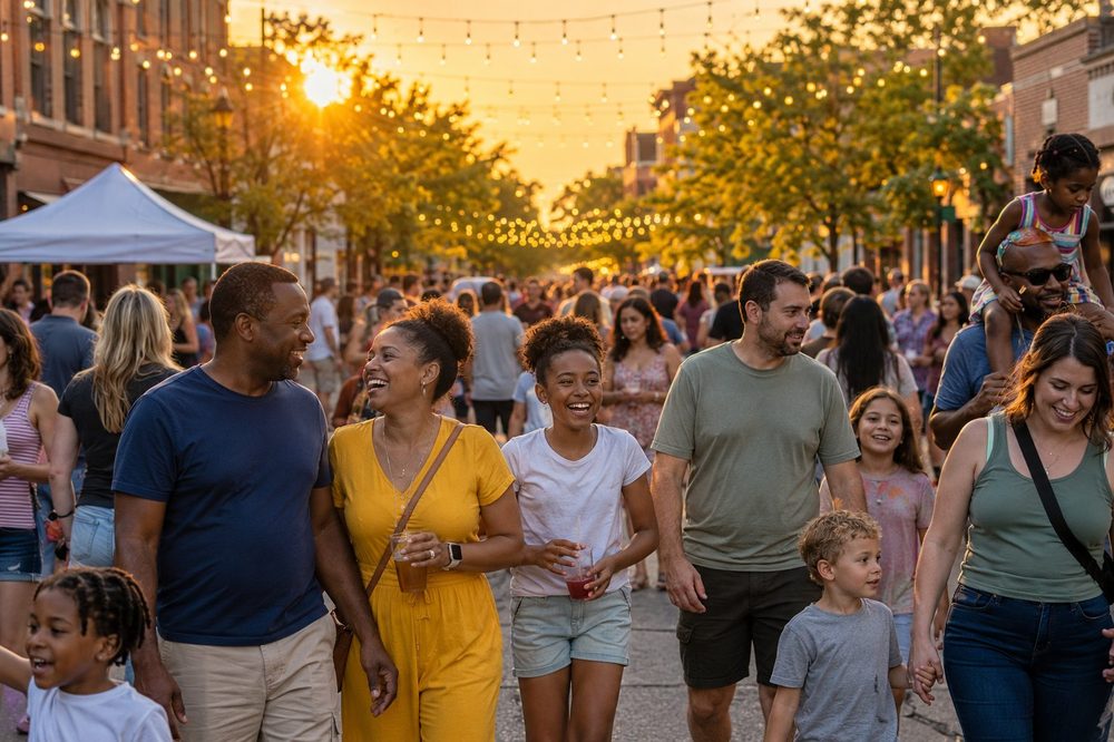 The Oak Street Summer Jam crowd